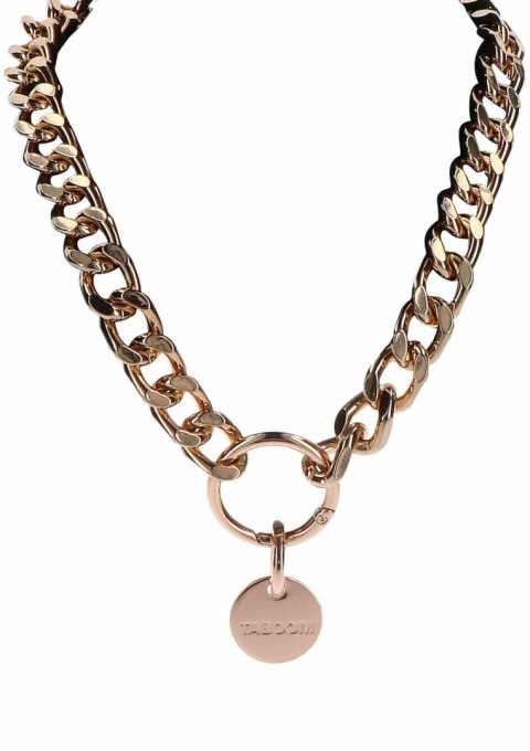 TABOOM Dona Statement Collar rożowo-złoty metalowy naszyjnik