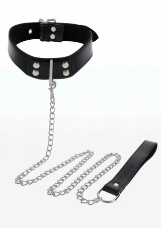 TABOOM Elegant Collar and Chain Leash - welurowa obroża z łańcuchem