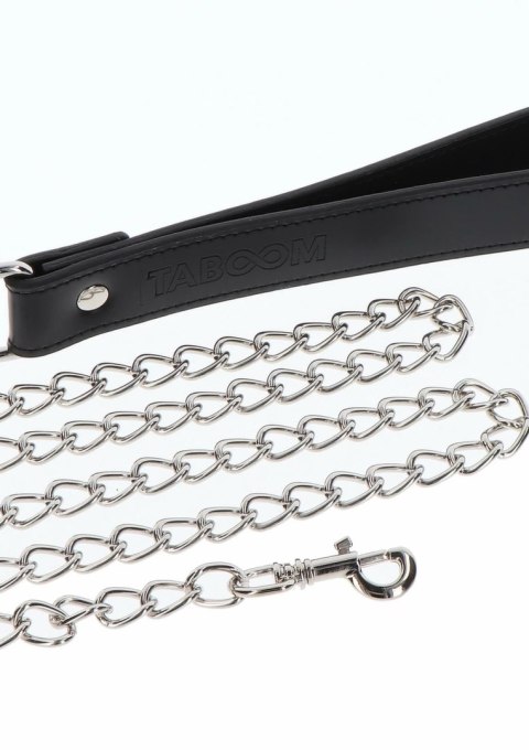 TABOOM Elegant Collar and Chain Leash - welurowa obroża z łańcuchem