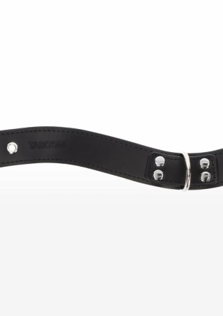 TABOOM Elegant D-Ring Collar regulowany, welurowa wyściołka, czarny