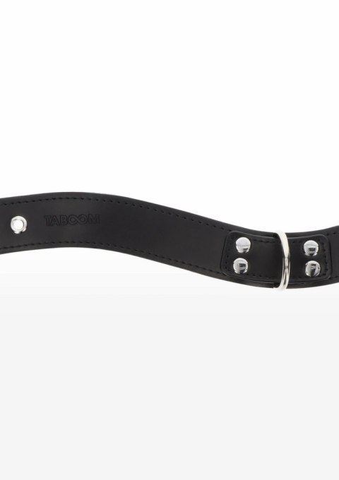 TABOOM Elegant D-Ring Collar regulowany, welurowa wyściołka, czarny