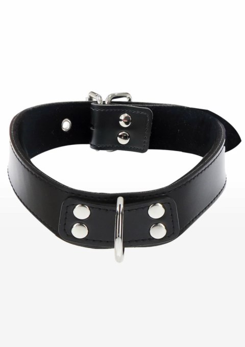 TABOOM Elegant D-Ring Collar regulowany, welurowa wyściołka, czarny