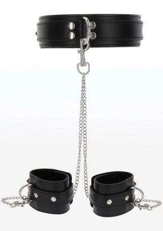 TABOOM Heavy Collar and Wrist Cuffs - zestaw obroży i mankietow z welurem