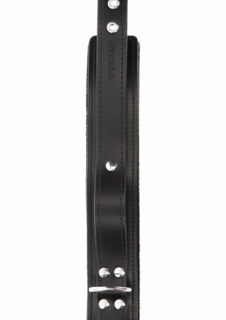 TABOOM Heavy D-Ring Collar regulowany kołnierz z ekoskory czarny