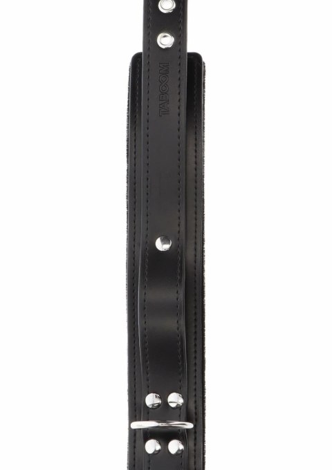 TABOOM Heavy D-Ring Collar regulowany kołnierz z ekoskory czarny