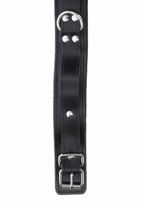 TABOOM Heavy D-Ring Collar regulowany kołnierz z ekoskory czarny
