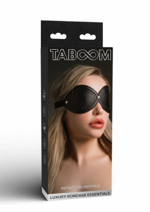 TABOOM Infinity Blindfold opaska na oczy z welurową podszewką czarna