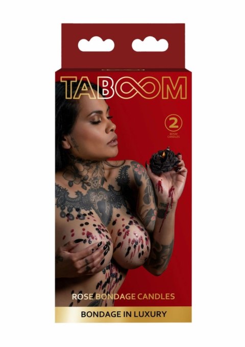 TABOOM Rose Japanese Drip Candle 2 szt. czarna i bordowa niska temperatura