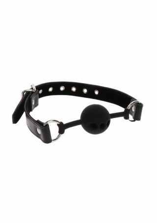 TABOOM Silicone Ball Gag - silikonowy knebel z welurowym podszyciem