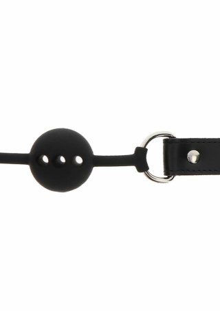 TABOOM Silicone Ball Gag - silikonowy knebel z welurowym podszyciem