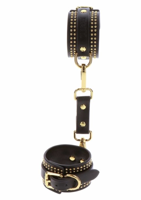 TABOOM Studded Wrist Cuffs Set czarne mankiety z ćwiekami regulowane