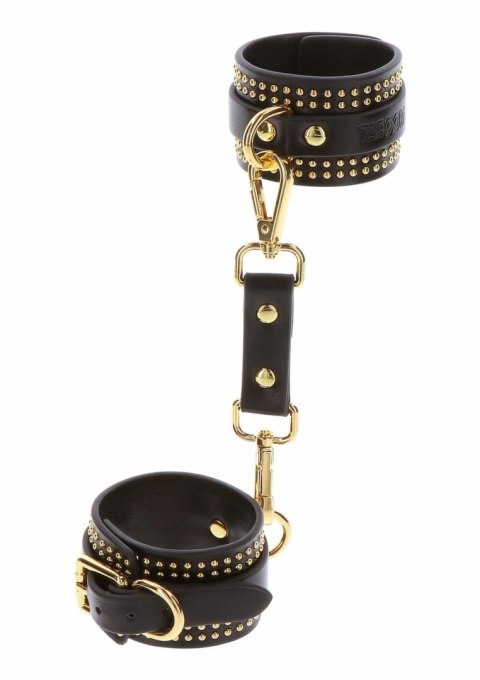TABOOM Studded Wrist Cuffs Set czarne mankiety z ćwiekami regulowane
