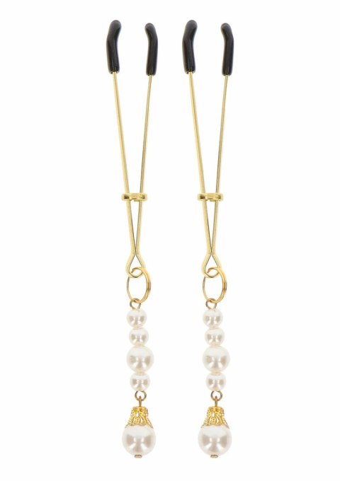 TABOOM Tweezers With Pearls - eleganckie klipsy z perłami, regulowane