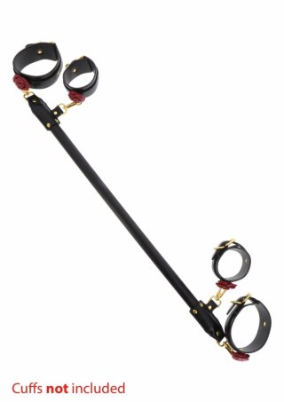 TABOOM Wild Roses Spreader Bar czarna sztuczna skora złote detale