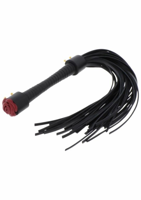 TABOOM Wild Roses Whip elegancki bat z rożą ze skory ekologicznej