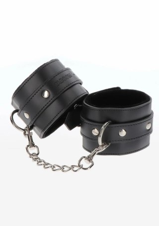 TABOOM Wrist Cuffs regulowane kajdanki z welurowym podszyciem czarne