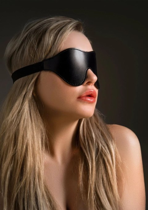 Taboom Intense Dark Blindfold opaska z ekoskory welurowa czarna