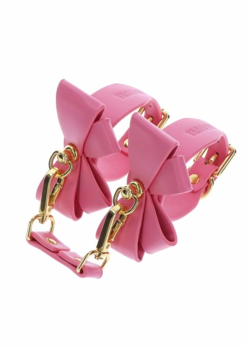 Taboom Malibu Ankle Cuffs rożowe kajdanki na kostki z kokardką