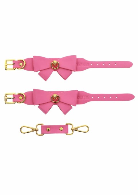 Taboom Malibu Ankle Cuffs rożowe kajdanki na kostki z kokardką