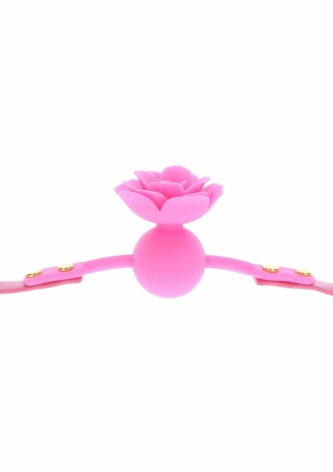 Taboom Malibu Rose Ball Gag silikonowy z regulowanym paskiem rożany