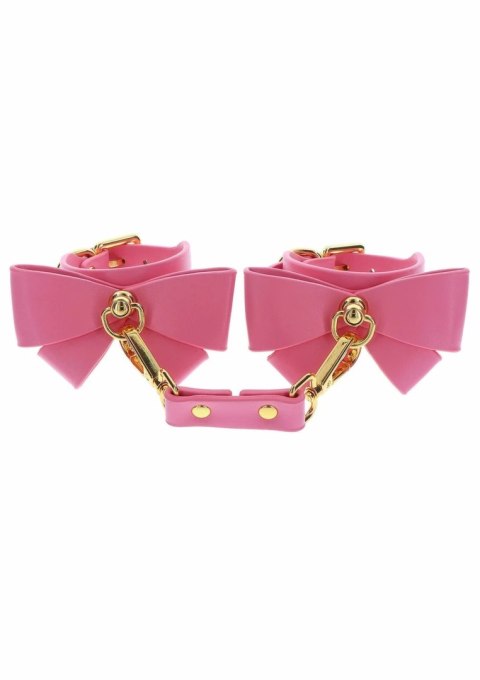 Taboom Malibu Wrist Cuffs rożowe mankiety z kokardką, regulowane