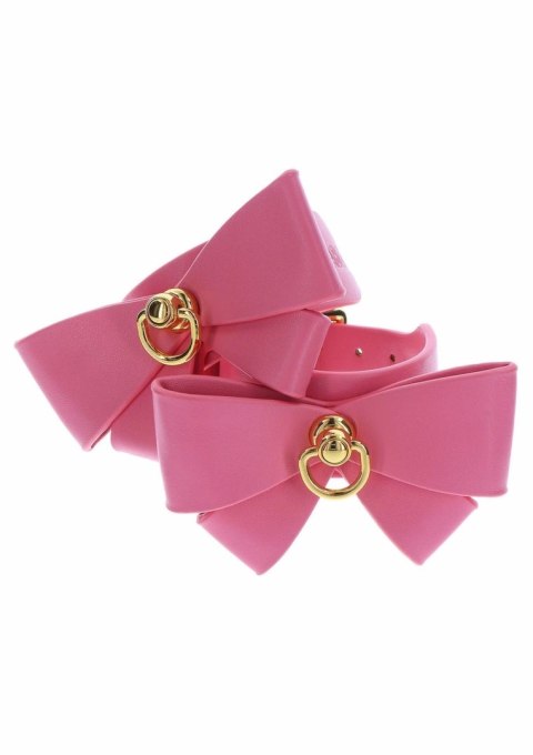 Taboom Malibu Wrist Cuffs rożowe mankiety z kokardką, regulowane