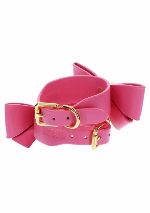 Taboom Malibu Wrist Cuffs rożowe mankiety z kokardką, regulowane