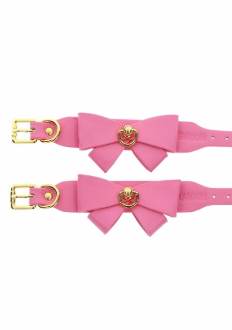 Taboom Malibu Wrist Cuffs rożowe mankiety z kokardką, regulowane