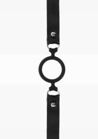 Taboom Open Ring Gag silikonowy z regulacją i welurową wyściołką
