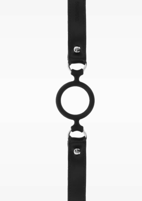 Taboom Open Ring Gag silikonowy z regulacją i welurową wyściołką