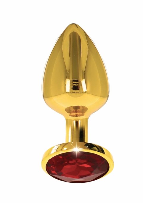 Taboom Plug With Diamond Jewel L złoty z czerwonym kryształem