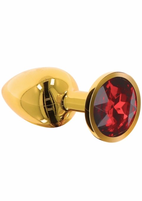Taboom Plug With Diamond Jewel L złoty z czerwonym kryształem