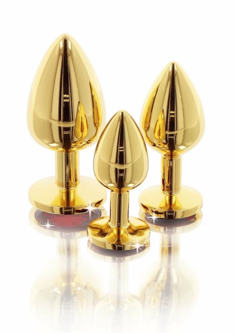 Taboom Plug With Diamond Jewel L złoty z czerwonym kryształem