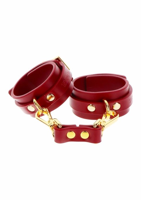 Taboom Wrist Cuffs luksusowe kajdanki z wegańskiej skory czarne