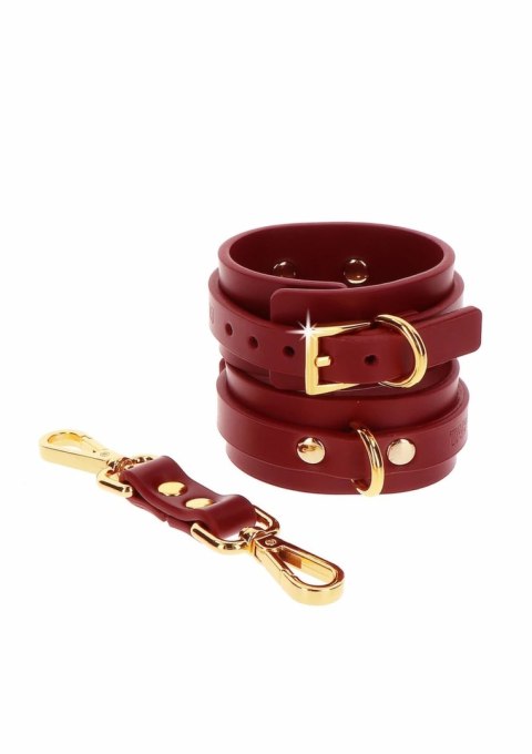 Taboom Wrist Cuffs luksusowe kajdanki z wegańskiej skory czarne