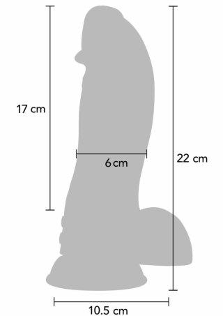 Dinosaur Monster model silikonowy z funkcją wibracji i przyssawką XL