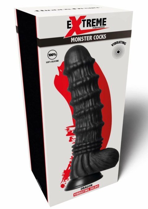 Dragon Monster Dildo silikonowy model XL z funkcją wibracji i przyssawką