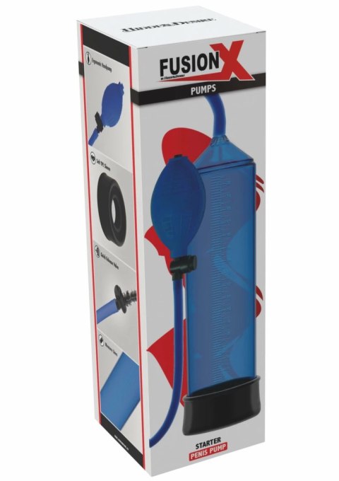 Fusion X Starter Penis Pump - pompa prożniowa z miarką, transparentna