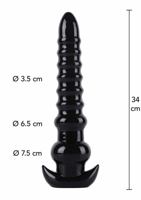 HIDDEN DESIRE Anal Drill 34 cm - model XXL, gładka powierzchnia, PVC