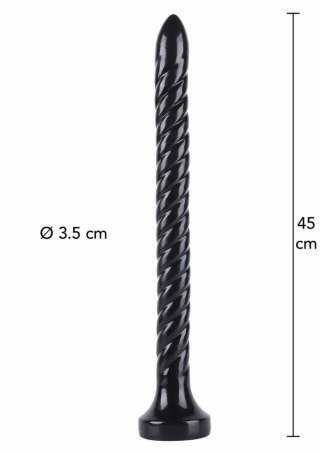HIDDEN DESIRE Anal Serpent 45 cm - model XXL, gładka powierzchnia, czarny