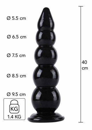 HIDDEN DESIRE Extreme Buttplug Balls 40 cm - model XXL, PVC, czarny