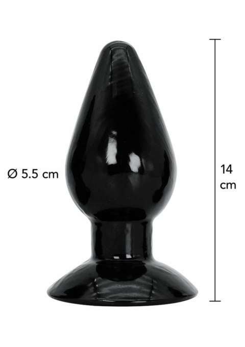 HIDDEN DESIRE Extreme Buttplug Large 14 cm anatomiczny PVC czarny