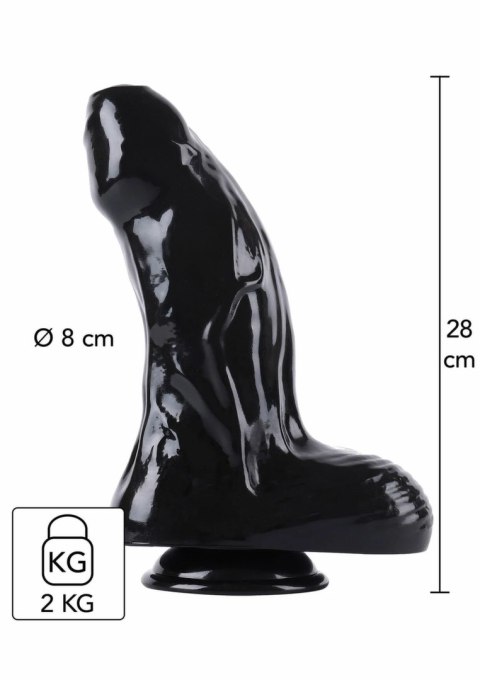 HIDDEN DESIRE Extreme Dong Xtra Thick 28 cm - model XXL, szeroka podstawa
