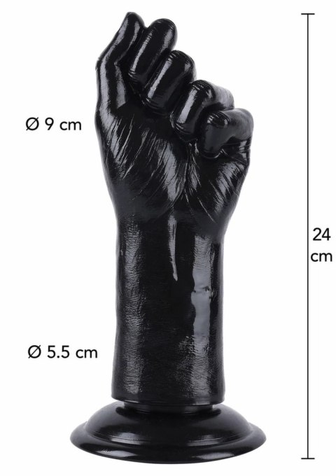 HIDDEN DESIRE Extreme Fist Fucker 24 cm czarny anatomiczny model XXL