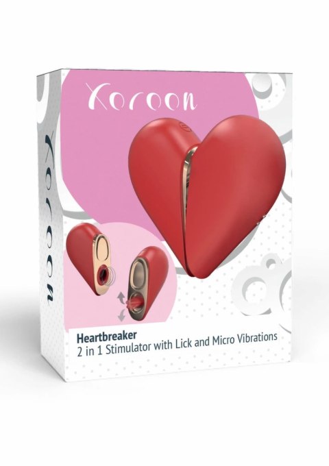 XOCOON Heartbreaker 2-in-1 - stymulator w kształcie serca, silikonowy