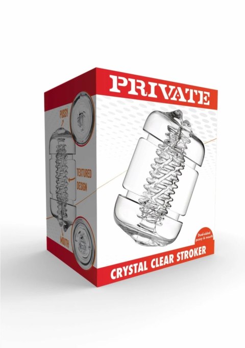 PRIVATE Crystal Clear Duo Sleeve - przezroczysta maszyna intymna 2w1