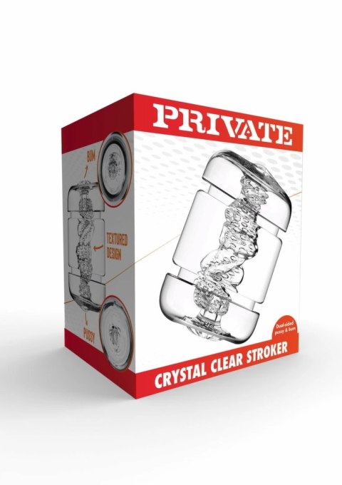 PRIVATE Crystal Clear Duo Sleeve - przezroczysta maszyna intymna 2w1
