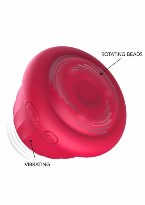 Pearl Pulse Duo Stimulator silikonowy, obrotowy i wibrujący, USB