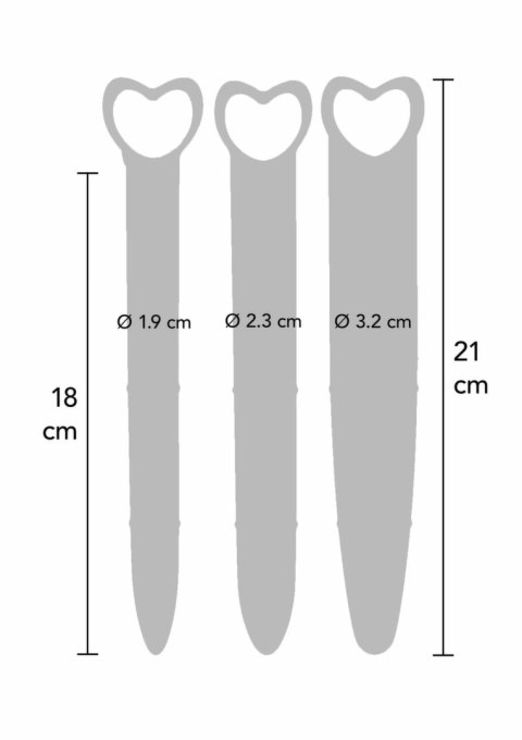 Silicone Vaginal Dilators 3pcs - Zestaw silikonowych rozszerzaczy anatomicznych