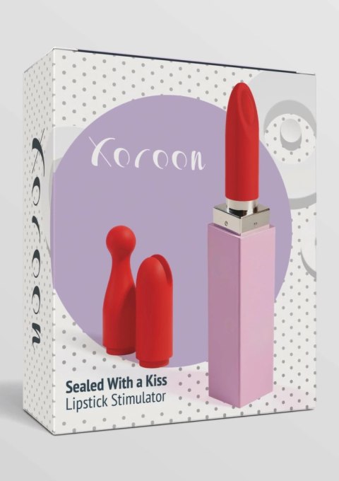 Xocoon Sealed With A Kiss Lipstick Vibe - kompaktowy stymulator z 3 końcowkami